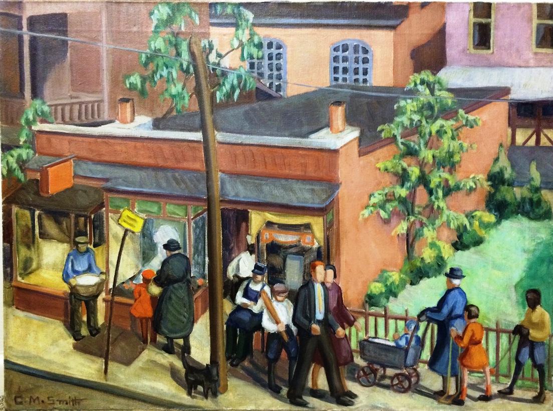 George Melville Smith - Shopping Day - Oil on Canvas - 22" x 30"