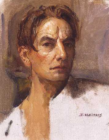 Joseph Kleitsch - Joseph Kleitsch/Artistic Urge (Self Portrait) - Oil on Canvas - 9"x7"