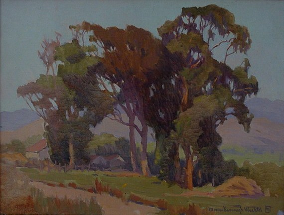 Marion Kavanagh Wachtel - In the Shade of the Trees - Oil on Canvas - 14" x 17"