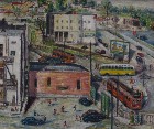  Title: Temple & Hill Streets, Los Angeles , Date: d. 1949 , Size: 20